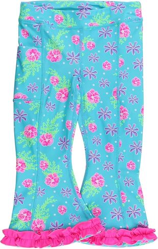 RuffleButts Girls UPF50+ Athletic Active Flared Ruffle Hem Pants in Saudi Arabia