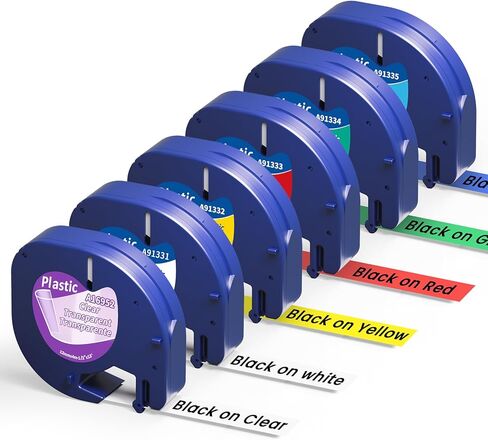 3x 18771 Aonomi Replace for Dymo LetraTag Iron-On Fabric Labels for Clothing Dymo Letratag Refills Fabirc Iron-on Tape 1/2''x6.5'(12mmx2m) Black on White Tape Compatible with LetraTag LT100H 100T 200B in Saudi Arabia