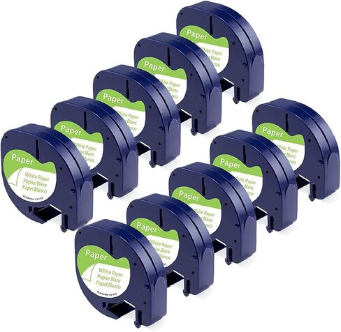 3x 18771 Aonomi Replace for Dymo LetraTag Iron-On Fabric Labels for Clothing Dymo Letratag Refills Fabirc Iron-on Tape 1/2''x6.5'(12mmx2m) Black on White Tape Compatible with LetraTag LT100H 100T 200B in Saudi Arabia