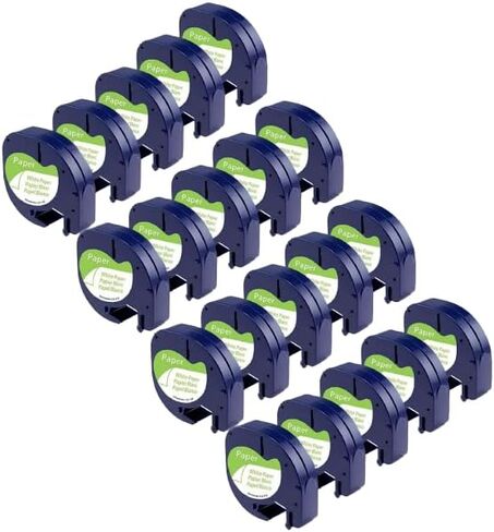 3x 18771 Aonomi Replace for Dymo LetraTag Iron-On Fabric Labels for Clothing Dymo Letratag Refills Fabirc Iron-on Tape 1/2''x6.5'(12mmx2m) Black on White Tape Compatible with LetraTag LT100H 100T 200B in Saudi Arabia