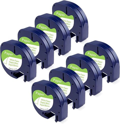3x 18771 Aonomi Replace for Dymo LetraTag Iron-On Fabric Labels for Clothing Dymo Letratag Refills Fabirc Iron-on Tape 1/2''x6.5'(12mmx2m) Black on White Tape Compatible with LetraTag LT100H 100T 200B in Saudi Arabia