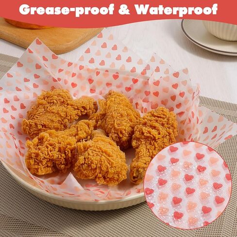 50PCS Wax Paper Sheets, Food Wrapping Paper, Food Basket Liners, Greaseproof Waterproof Dry Waxed Deli Wraps Papers for Kitchen/Restaurant/Picnic, Non-Stick Liners Tissue for Bread/Burger/Sandwich in Saudi Arabia