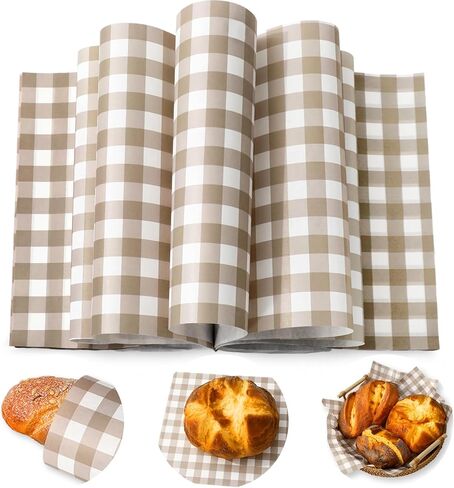 JarThenaAMCS 150Pcs Sage Green Plaid Wax Paper Gingham Checkered Deli Paper Tissue Sandwich Wrap Waterproof Oil-Proof Picnic Liner for Party Kitchen Supplies in Saudi Arabia
