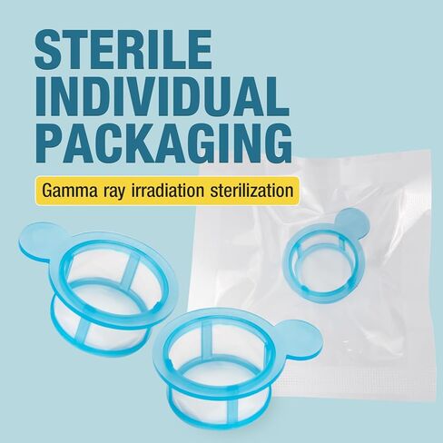 PEKYBIO 40um Cell Strainer, Sterile Cell Filter with Nylon Screen Mesh and Polypropylene Frame, Disposable Handle Filter Screen in Individual Packaging, Blue, 50 Pcs in Saudi Arabia