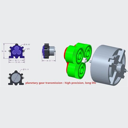 Geevorks Peristaltic Pump, Miniature Dosing Pump with Self Priming Function and Easy Tube Replacement, for Lab Aquarium Chemical Analysis Pharmaceutical Filling (Type C) in Saudi Arabia