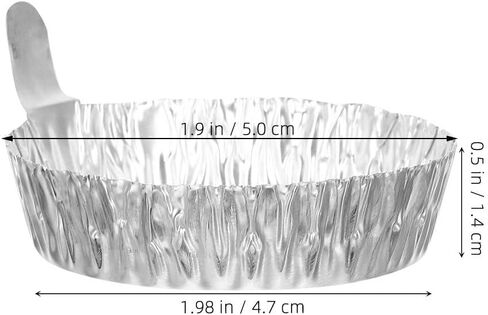 طبق وزن من الألومنيوم من هيموبلو مع مقبض بمقياس 1.97 × 1.85 × 0.55 بوصة لقياس المسحوق الدقيق والسائل في المعمل للاستخدام في قوارب الوزن للاستعمال مرة واحدة in Kuwait