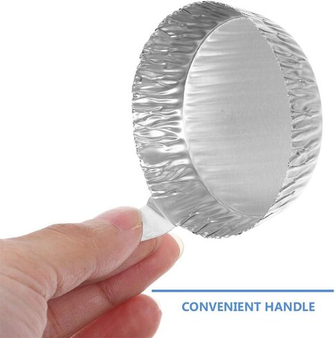 طبق وزن من الألومنيوم من هيموبلو مع مقبض بمقياس 1.97 × 1.85 × 0.55 بوصة لقياس المسحوق الدقيق والسائل في المعمل للاستخدام في قوارب الوزن للاستعمال مرة واحدة in Kuwait