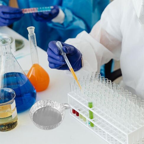 طبق وزن من الألومنيوم من هيموبلو مع مقبض بمقياس 1.97 × 1.85 × 0.55 بوصة لقياس المسحوق الدقيق والسائل في المعمل للاستخدام في قوارب الوزن للاستعمال مرة واحدة in Kuwait