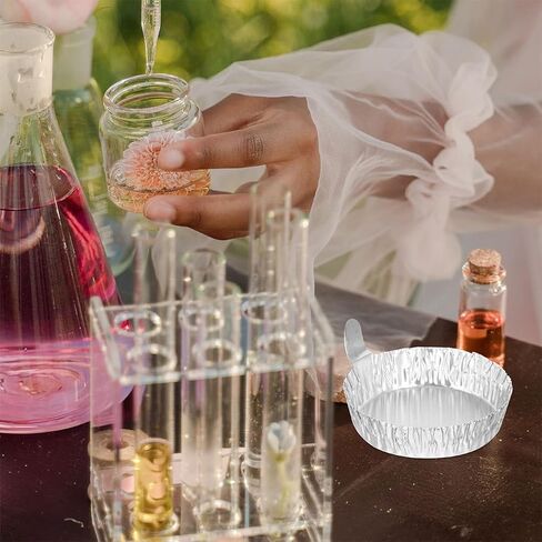 طبق وزن من الألومنيوم من هيموبلو مع مقبض بمقياس 1.97 × 1.85 × 0.55 بوصة لقياس المسحوق الدقيق والسائل في المعمل للاستخدام في قوارب الوزن للاستعمال مرة واحدة in Kuwait