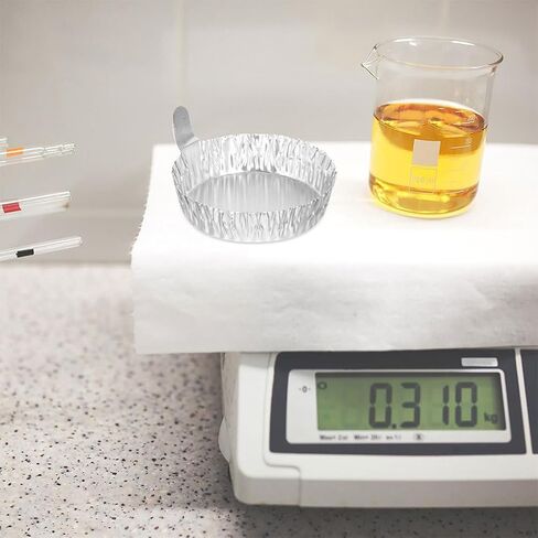 طبق وزن من الألومنيوم من هيموبلو مع مقبض بمقياس 1.97 × 1.85 × 0.55 بوصة لقياس المسحوق الدقيق والسائل في المعمل للاستخدام في قوارب الوزن للاستعمال مرة واحدة in Kuwait