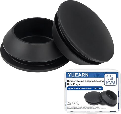 12Pcs Rubber Plugs for Round Holes, 30-33mm Silicone Snap-in Locking Hole Plugs, Hole Stoppers for Metal Tube, Car Cowel Holes, Furniture End Caps Inserts in Saudi Arabia