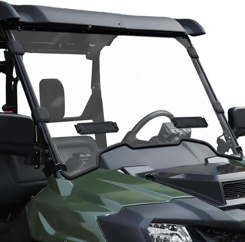 Front Half Windshield for Pioneer 700-2/700-4 2014-2025, Dark Tinted Durable Front Half Windscreen Hard Coated Scratch Resistant Windshield for Honda Pioneer 700 2P 4P 2014-2025 Accessories in Saudi Arabia