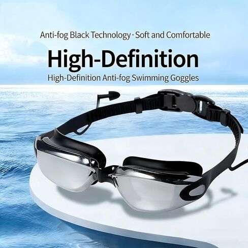 Swim Goggles Polarized Swim Goggles UV Protection Safety Glasses, Anti-Fog & Watertight Seal for Swimming, Training & Water Sports Adjustable Comfort Fit for Men & Women in Saudi Arabia