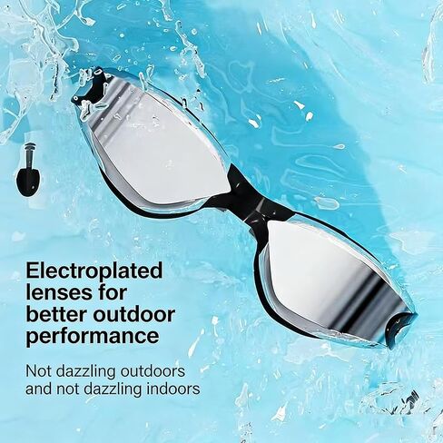 Swim Goggles Polarized Swim Goggles UV Protection Safety Glasses, Anti-Fog & Watertight Seal for Swimming, Training & Water Sports Adjustable Comfort Fit for Men & Women in Saudi Arabia