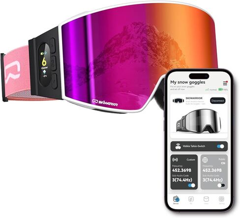 SKIWARRIOR Multifunctional Smart Bluetooth Ski Goggles with Walkie-Talkie, Anti-Fog Zeiss Lens, Music & Call Function in Saudi Arabia