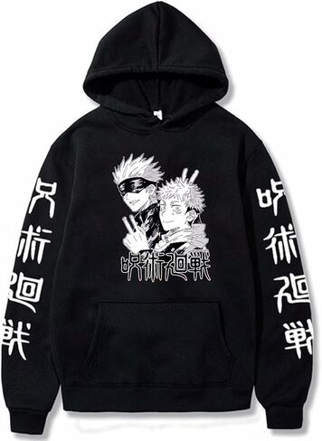 ACEFAST INC Cool Satoru Gojo Itadori Yuji Nobara Unisex Tops Harajuku Anime Unisex Hoodie Pullovers in Saudi Arabia