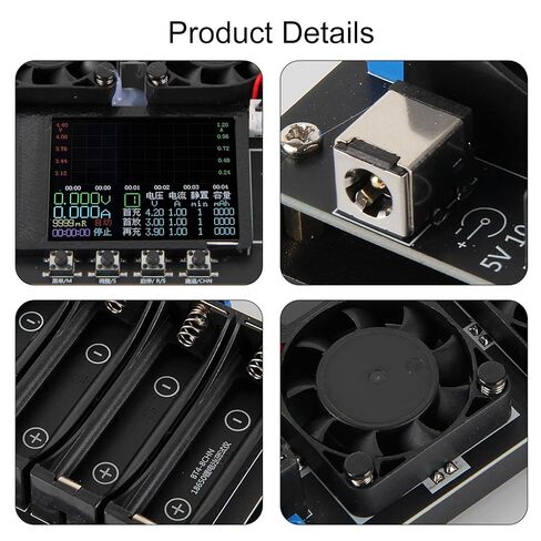 Type-C 18650 Lithium Battery Capacity Tester 8 Channel MAh MWh Digital Battery Power Detector Module Internal Resistance Tester Support Automatic Charge Discharge in Saudi Arabia