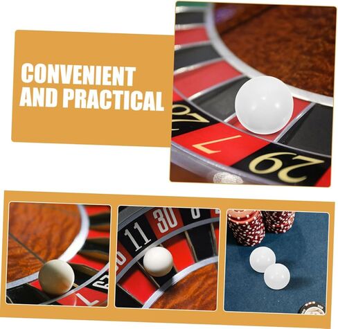 HANABASS 10pcs Roulette Wheel Rolling Beads Acrylic Game Accessories for Board Games Party Favors and Festivals Precision Rotating Balls for Gaming Enthusiasts in Kuwait