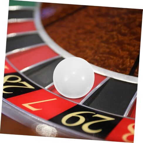 مجموعة خرز عجلة الروليت من BESPORTBLE، 10 قطع من الخرز المستدير من الأكريليك الأبيض لألعاب الطاولة ومستلزمات الحفلات والألعاب الاجتماعية للمهرجانات in Kuwait