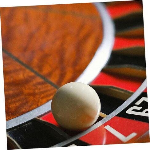 مجموعة خرز عجلة الروليت من BESPORTBLE، 10 قطع من الخرز المستدير من الأكريليك الأبيض لألعاب الطاولة ومستلزمات الحفلات والألعاب الاجتماعية للمهرجانات in Kuwait