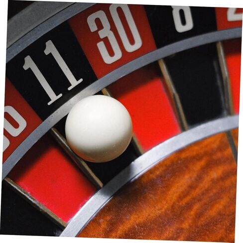 مجموعة خرز عجلة الروليت من BESPORTBLE، 10 قطع من الخرز المستدير من الأكريليك الأبيض لألعاب الطاولة ومستلزمات الحفلات والألعاب الاجتماعية للمهرجانات in Kuwait