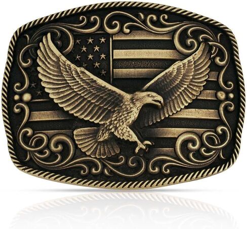Montana Silversmiths Classic Impressions Waving American Flag Attitude Buckle in Saudi Arabia