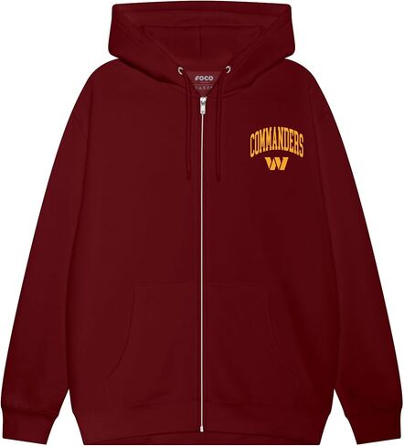 FOCO NFL Team Logo Arched Wordmark Zip Up Hoodie in Saudi Arabia