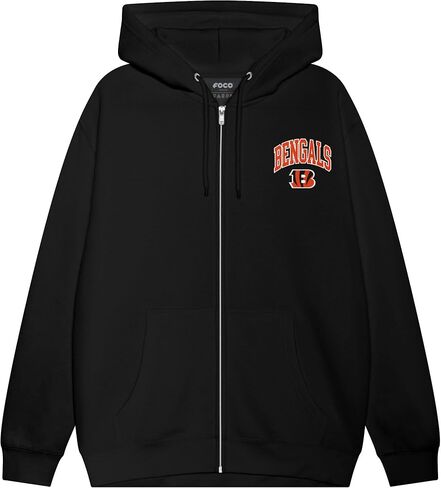 FOCO NFL Team Logo Arched Wordmark Zip Up Hoodie in Saudi Arabia