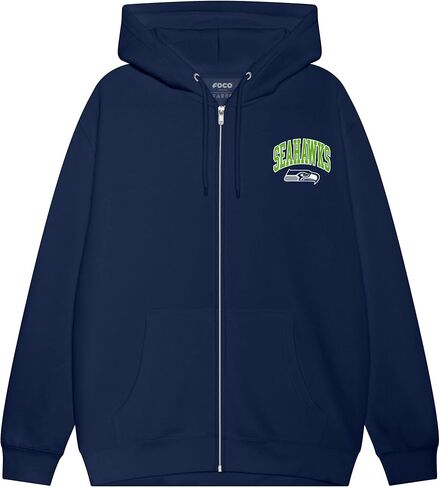 FOCO NFL Team Logo Arched Wordmark Zip Up Hoodie in Saudi Arabia