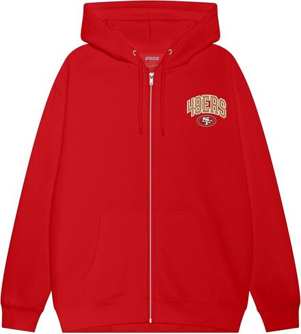 FOCO NFL Team Logo Arched Wordmark Zip Up Hoodie in Saudi Arabia