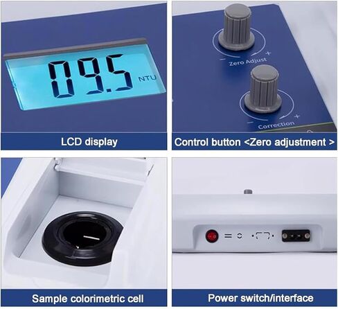 VitalisWorks Digital Turbidity Meter, High Accuracy Water Turbidity Analyzer Tester, Measuring Range 0-200 NTU and Accuracy 0.1, Handheld Turbidimeter for Lab, Swimming Pool Lakes in Saudi Arabia
