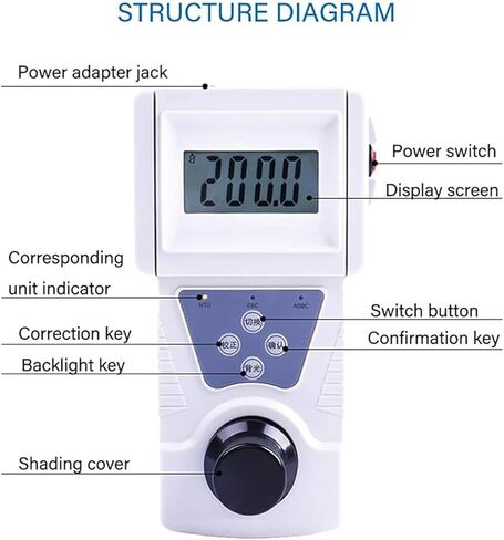 VitalisWorks Turbidity Tester, Digital Water Turbidimeter with Backlight, Lab Water Quality Turbidity Analyzer Tester, 0-200NTU, 90°Scattered Light and Accuracy 0.1, for Swimming Pool Laboratory in Kuwait