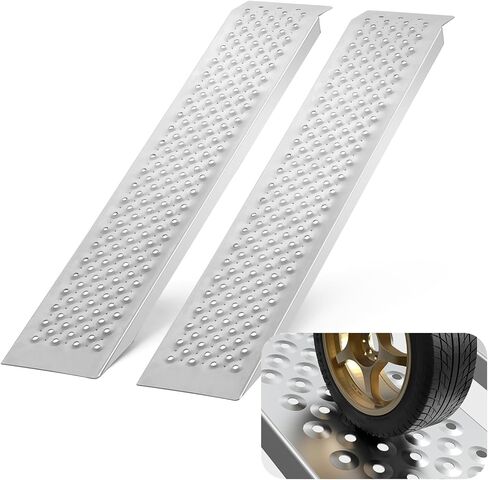 VEVOR Loading Ramps, 2 Pcs 72 x 15 in, Durable Aluminum and Heavy-Duty Trailer Ramp Set with Anti-Slip Plates, 6000 Lbs Combined Capacity, for Carts, Farm Tractors, ATVs, Lawn Mowers, Motorcycles in Saudi Arabia