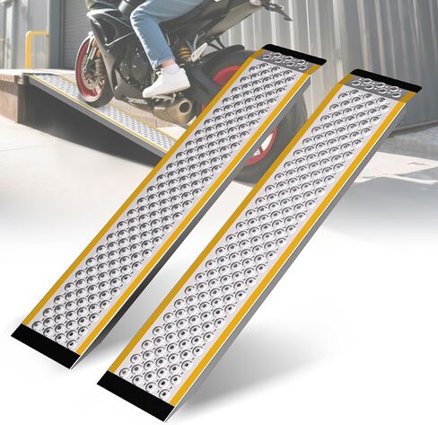 Aluminum Shed Ramp 2 Pack, 57" Sturdy Anti-Slip Loading Ramp for Riding Mower, Long Shed Ramp, Lightweight Ramps for Motorcycles, Lawn Mower, ATVs, Blowers, Carts, Pickup Trucks-1000 lbs/PR Capacity in Saudi Arabia