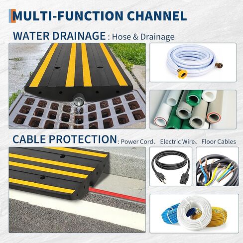 Garvee 2-Pack Rubber Curb Ramps, 48" Extra Wide Driveway Transition Ramps with Anti-Slip Surface & Anchor Bolts for Loading Dock, Garage, Sidewalk, Wheelchair in Saudi Arabia