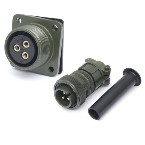 1Set MS3102A-16-10S+MS3106A-16-10P Circular Industrial Connectors,3Pin Female&Male,Straight,MIL-DTL-5015 Series Waterproof Aviation Sockets Connectors for Aviation and Industrial environments in Saudi Arabia