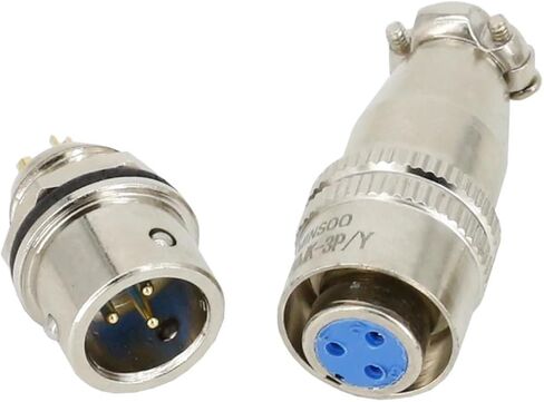 AICNRUT 1Set 2/3/4/5Pin XS10 موصل الطيران 10 مم دفع وسحب موصل سريع دائري 3A 250 فولت مطلي ذكر وأنثى AICNRUT(مجموعة واحدة XS10-4 4Pin) in Kuwait