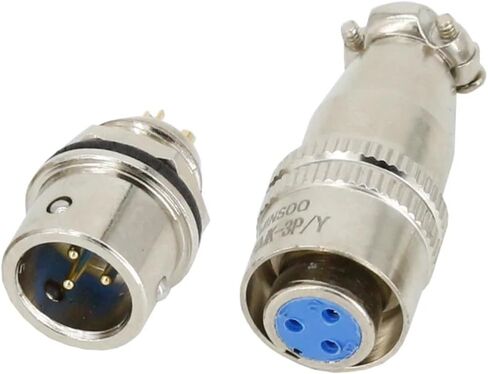 AICNRUT 1Set 2/3/4/5Pin XS10 موصل الطيران 10 مم دفع وسحب موصل سريع دائري 3A 250 فولت مطلي ذكر وأنثى AICNRUT(مجموعة واحدة XS10-4 4Pin) in Kuwait