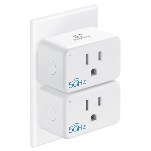 قابس ذكي صغير من EightREE متوافق مع شبكة Wi-Fi بسرعة 5 جيجا هرتز، مقابس ذكية تعمل مع Alexa وGoogle Home &SmartThings، مراقب الطاقة، جهاز التحكم عن بعد، مؤقت وجدول زمني، مقابس Wi-Fi 15A، 4 حزم in Kuwait