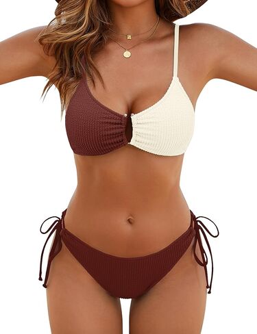 Blooming Jelly Womens Sexy 2 قطعة بيكيني مجموعات Cheeky عالية القطع بدلة السباحة بلوك كتلة swimsuits u-wire 2025 in Kuwait