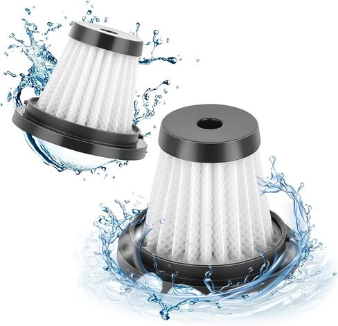 2 Pack HEPA Filters Compatible with VC-01, VC-01A, VC-01B, VC-01 PRO, VC-02, VC-02A, VC-02B, VC-03, VC-04, VC-05 Cordless Vacuum Cleaner, Replacement Filters for All Musclez Handheld Vacuum Cleaners in Saudi Arabia