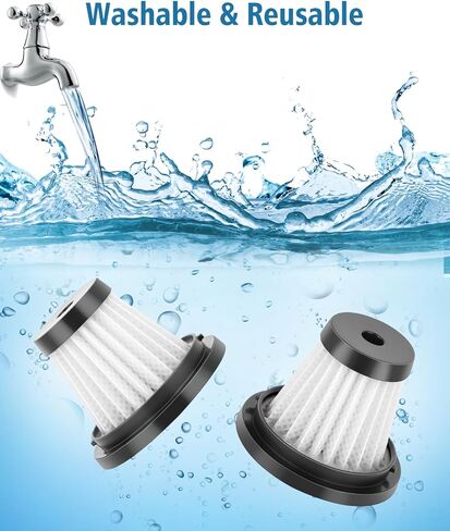 2 Pack HEPA Filters Compatible with VC-01, VC-01A, VC-01B, VC-01 PRO, VC-02, VC-02A, VC-02B, VC-03, VC-04, VC-05 Cordless Vacuum Cleaner, Replacement Filters for All Musclez Handheld Vacuum Cleaners in Saudi Arabia