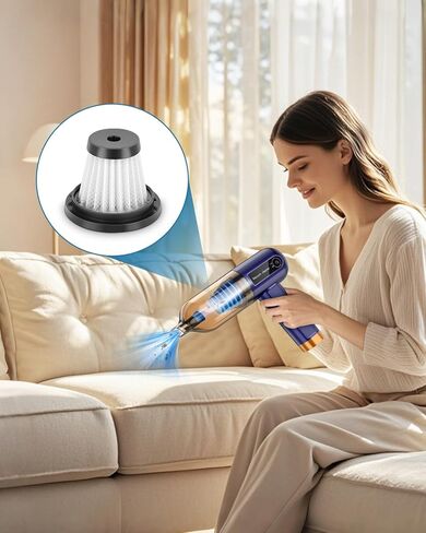 2 Pack HEPA Filters Compatible with VC-01, VC-01A, VC-01B, VC-01 PRO, VC-02, VC-02A, VC-02B, VC-03, VC-04, VC-05 Cordless Vacuum Cleaner, Replacement Filters for All Musclez Handheld Vacuum Cleaners in Saudi Arabia