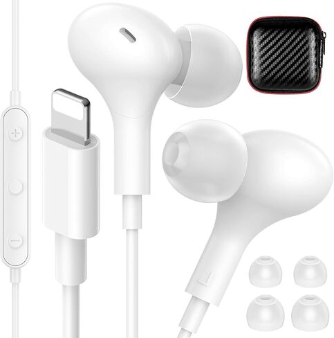 IMANGOO لسماعات الأذن السلكية السلكية المعتمدة من MFI للتفاح ، ومغناطيسي في براعم الأذن مع HIFI BASS ، 3 نصائح الأذن وسماعات الأذن الميكروغرافية لصالة الألعاب الرياضية ، التنقل ، المنزل لـ iPhone 14 Plus 13 12 11 Pro Max in Saudi Arabia