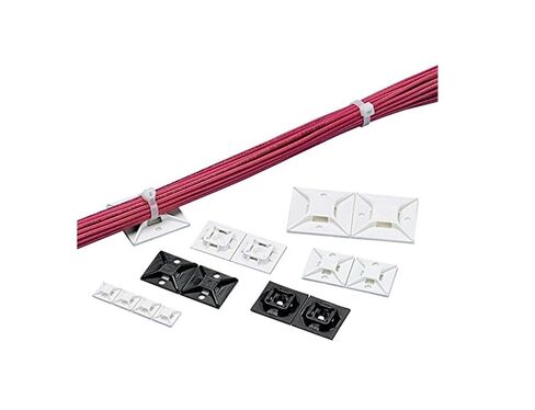 Panduit ABM2S-A-D Cable Mount ، مدعوم من اللاصق ، 4 اتجاهات ، ABS ، أبيض (500 حزمة) in Kuwait