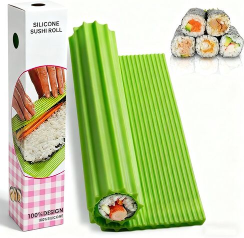 Sushi Making Kit, Premium Silicone Sushi Mat Sushi Rolling Mat for Beginner Sushi Kids 8.6 x 7.8 Inch in Saudi Arabia