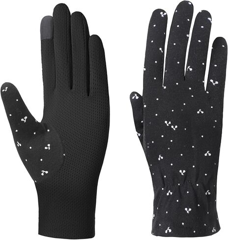 SUJAYU Full Finger Gloves Women, Thin Cotton Hiking Gloves Cycling Gloves Bike Accessories, Breathable Touchscreen UPF Glove Sun Protection Glove for Women in Saudi Arabia