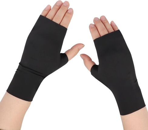 Holiberty Women Sun Protection Fingerless Gloves Summer Silky Cool Thin Cycling Gloves Stretch Touchscreen UV Driving Gloves for Ladies in Saudi Arabia