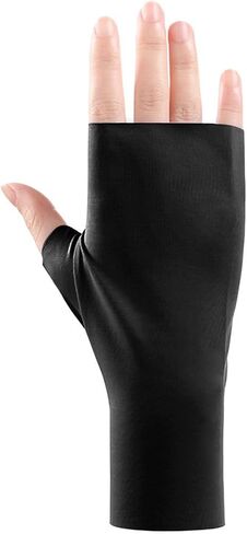 Holiberty Women Sun Protection Fingerless Gloves Summer Silky Cool Thin Cycling Gloves Stretch Touchscreen UV Driving Gloves for Ladies in Saudi Arabia