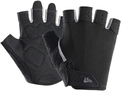 Shock-Absorbing Cycling Gloves Polyester Fitness Gloves with Anti-Slip Grip for Road Cycling & Gym Training (Grey) in Saudi Arabia